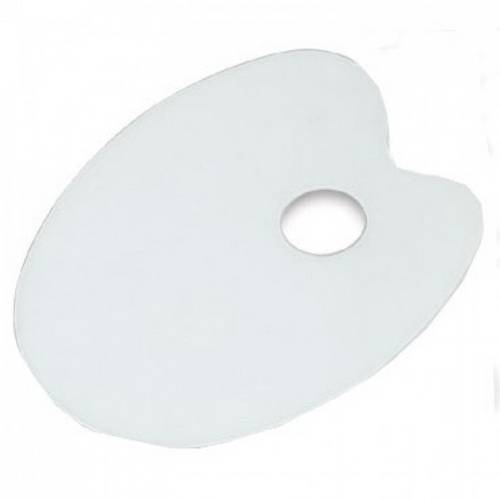 Paleta P/ Pintura Oval em Fórmica Branca 23x31cm - Trident