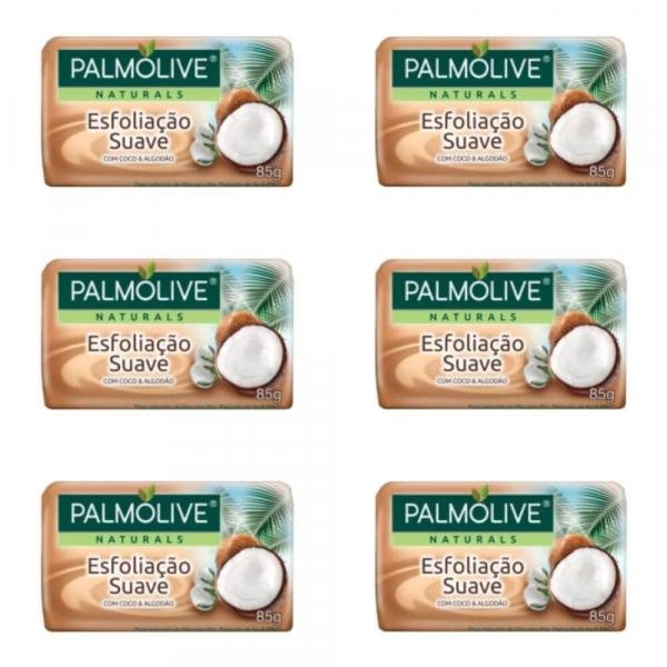 Palmolive Esfoliação Suave Sabonete Coco 85g (Kit C/06)