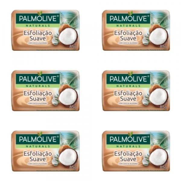 Palmolive Esfoliação Suave Sabonete Coco 85g (Kit C/06)
