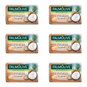 Palmolive Esfoliação Suave Sabonete Coco 85g - Kit com 06