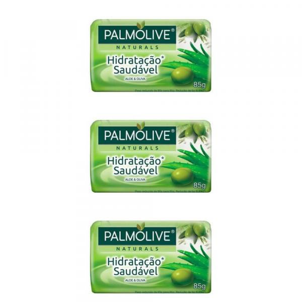 Palmolive Hidratação Saudável Sabonete Aloe 85g (Kit C/03)