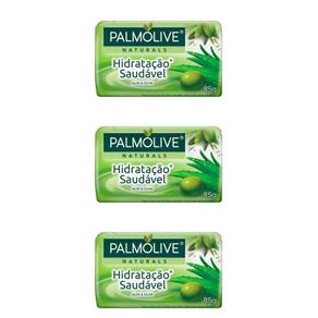 Palmolive Hidratação Saudável Sabonete Aloe 85g - Kit com 03