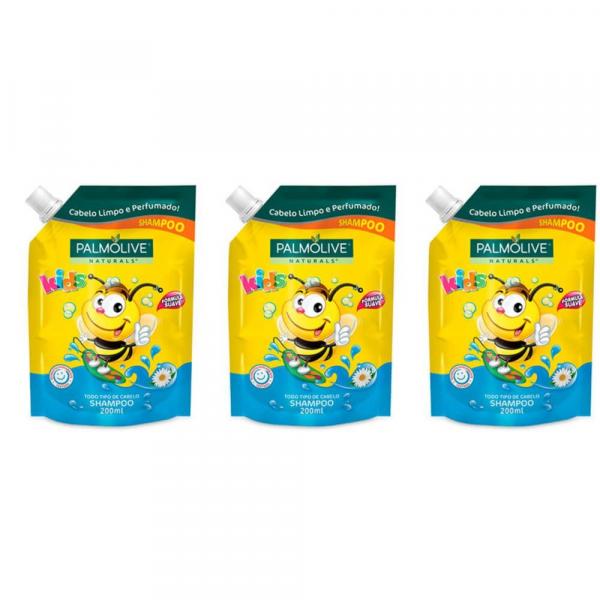 Palmolive Kids Todos Cabelos Shampoo Infantil Refil 200ml (Kit C/03)