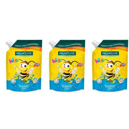 Palmolive Kids Todos Cabelos Shampoo Infantil Refil 200ml (kit C/03)