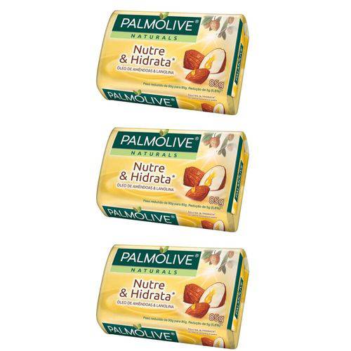 Palmolive Naturals Nutre e Hidrata Sabonete Lanolina 85g (kit C/03)