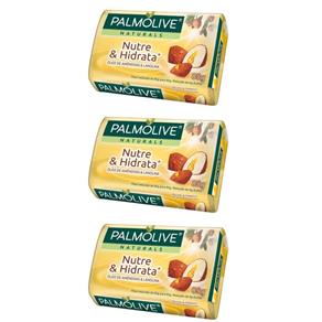 Palmolive Naturals Nutre e Hidrata Sabonete Lanolina 85g - Kit com 03