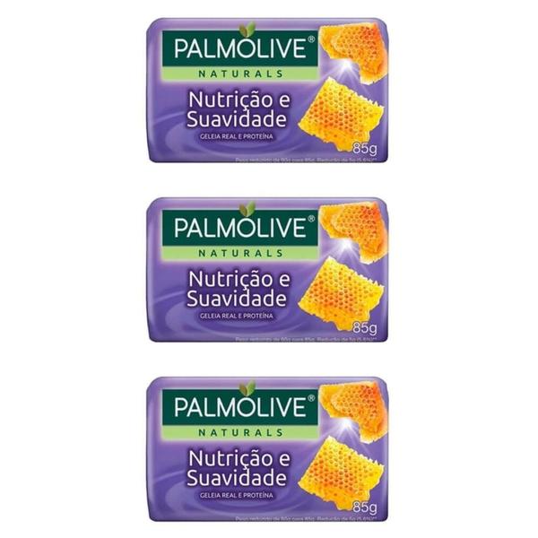 Palmolive Naturals Nutrição e Suavidade Sabonete Geléia Real 85g (Kit C/03)