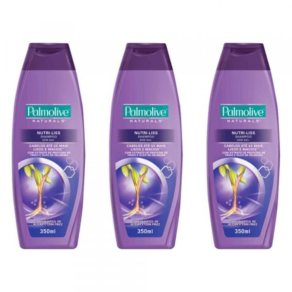 Palmolive Nutri Liss Shampoo 350ml (Kit C/03)