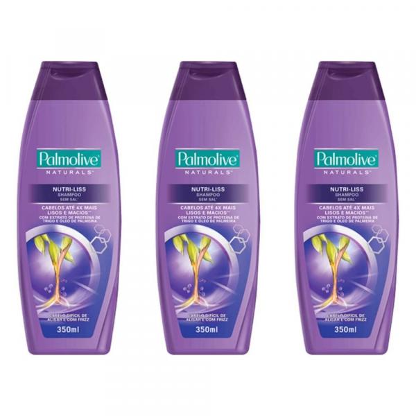 Palmolive Nutri Liss Shampoo 350ml (Kit C/03)