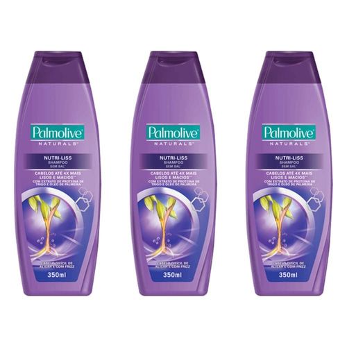 Palmolive Nutri Liss Shampoo 350ml (kit C/03)