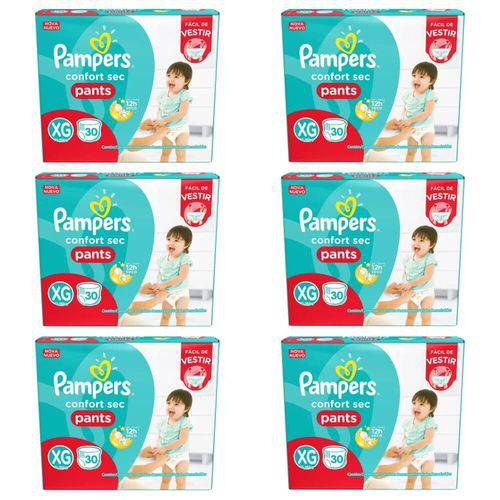 Pampers Comfort Sec Pants Fralda Infantil Xg C/30 (kit C/06)