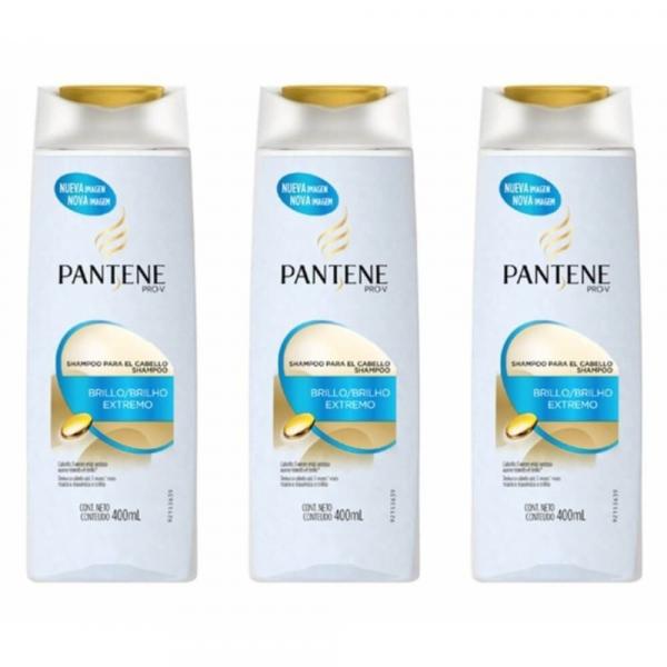 Pantene Brilho Extremo Shampoo 400ml (Kit C/03)