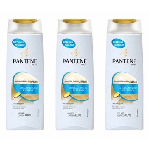 Pantene Brilho Extremo Shampoo 400ml (kit C/03)