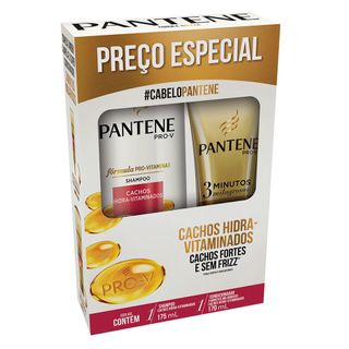 Pantene Cachos Hidra-Vitaminados Kit - Shampoo + Condicionador 3 Minutos Kit