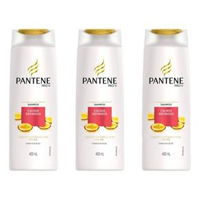 Pantene Cachos Hidratados Shampoo 400ml - Kit com 03