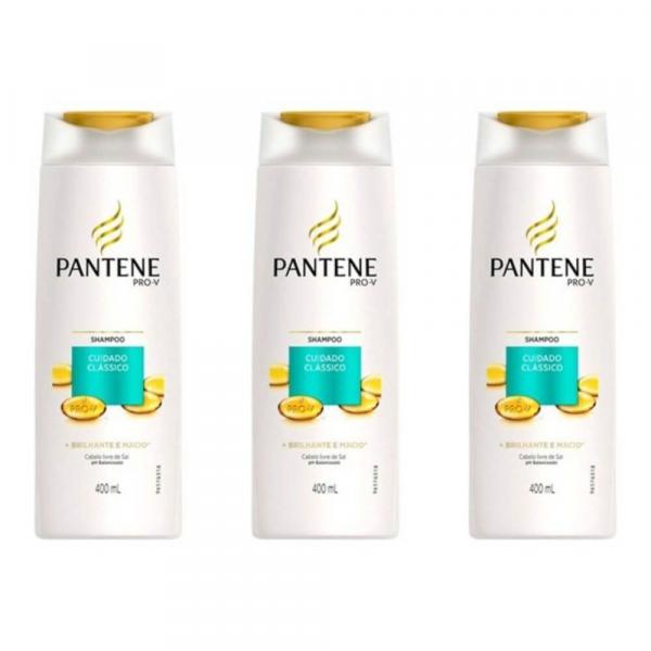 Pantene Cuidado Clássico Shampoo 400ml (Kit C/03)