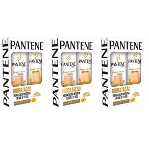 Pantene Hidratação Shampoo + Condicionador 175ml - Kit com 03