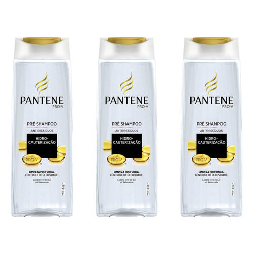Pantene Hidrocauterização Pré Shampoo Antirresíduos 400ml (kit C/03)