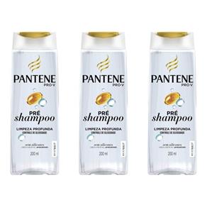 Pantene Limpeza Profunda Pré Shampoo 200ml - Kit com 03