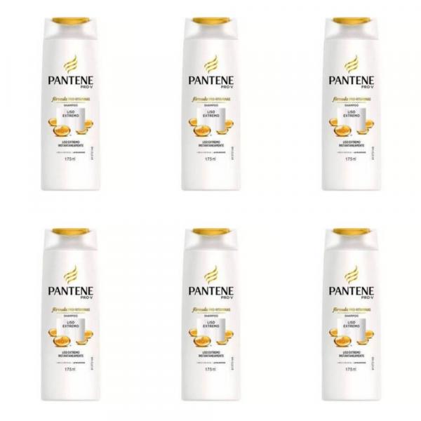 Pantene Liso Extremo Shampoo 175ml (Kit C/06)
