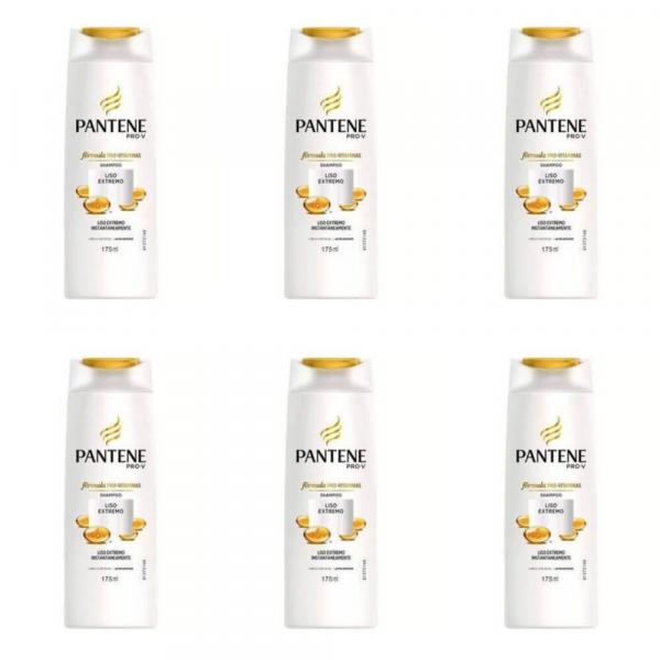 Pantene Liso Extremo Shampoo 175ml (Kit C/06)