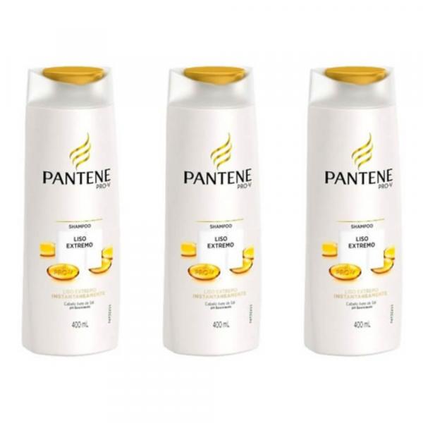 Pantene Liso Extremo Shampoo 400ml (Kit C/03)