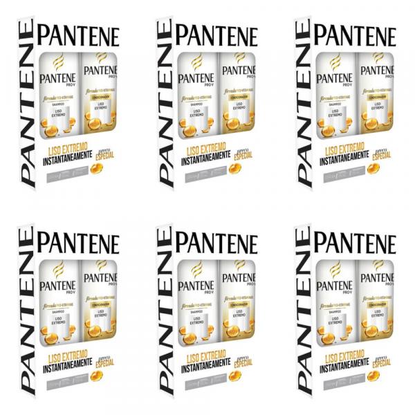 Pantene Liso Shampoo + Condicionador 175ml (Kit C/06)