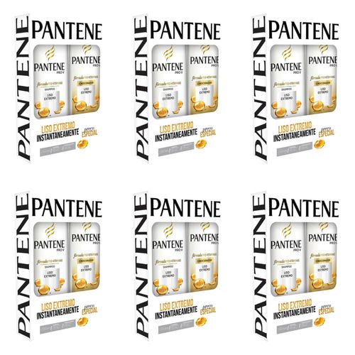 Pantene Liso Shampoo + Condicionador 175ml (kit C/06)