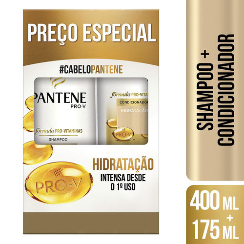Pantene Pro-V Hidratação Kit Shampoo 400mL +Cond 175mL