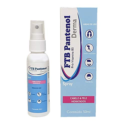 Pantenol Derma Pró-Vitamina B5 Combate Ressecamento Barreira Protetora Hidrata Renova Recupera Pele Áreas Ressecadas Spray 50ml