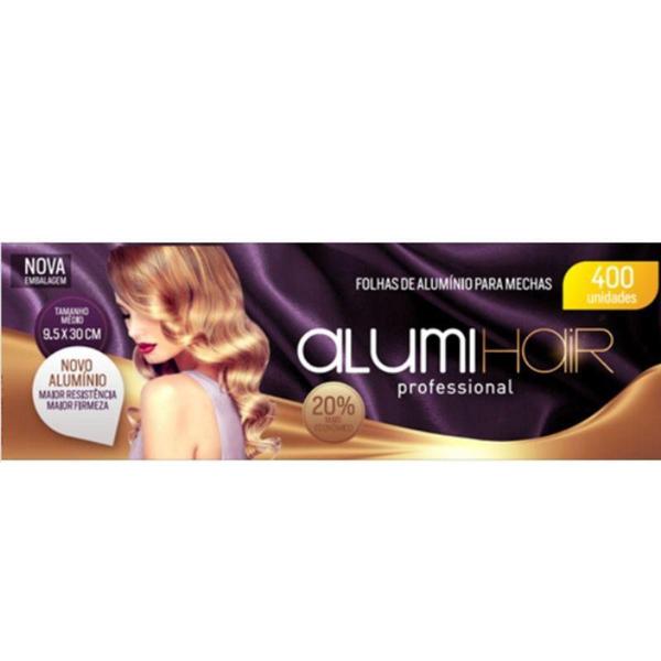 Papel Alumínio para Mechas Alumi Hair 9.5x30 Cm 400 Folhas