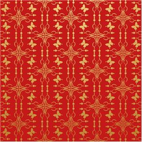 Papel de Parede Arabesco Vermelho 300 X 59cm