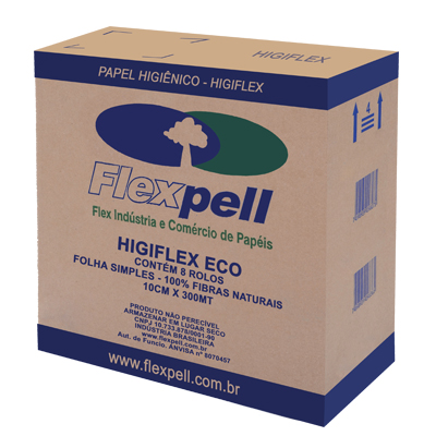 Papel Higienico ECO Cx C/ 8 Rolos - Flexpell