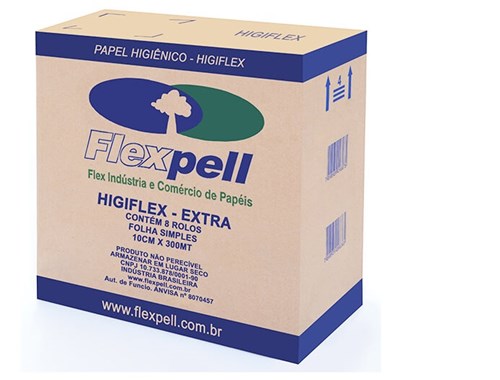 Papel Higienico Extra Cx C/ 8 Rolos - Flexpell
