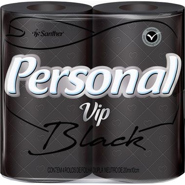 Papel Higiênico Vip Black Personal 4X30m