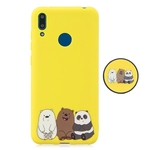 Para huawei y7 2019 suporte flexível stand case macio tpu tampa completa case capa do telefone bonito phone case
