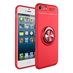 Para iPhone 5 / 5S / SE macia Silica Gel Phone Case Proteção Integral Anti-queda com rotativa anel de metal Bracket Em estoque