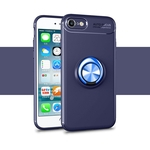 Para iPhone 7/8 macia Silica Phone Case Proteção Integral Gel Anti-queda com rotativa anel de metal Bracket