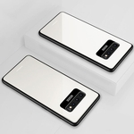 Para O Caso Samsung S10, Mais Simples Cor Sólida Acrílico Encosto + Tpu Borda Suave Anti-risco Anti-queda De Protecção Voltar