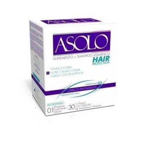 Para Queda de Cabelo - Asolo Hair 30cps + Shampoo 300ml