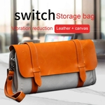 Para Switch Storage Bag NS Game Accessories Bolsa portátil Bolsa de lona de couro