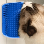 Parede de canto Grooming Comb Massager Cat Pet Auto Groomer Toy Escova com Catnip