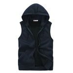 Pares do outono de algodão macio Cardigan Sports Casual Simples Zipper com capuz Vest Top