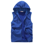 Pares do outono macias do algodão Cardigan Sports Casual Simples Zipper com capuz Vest Top