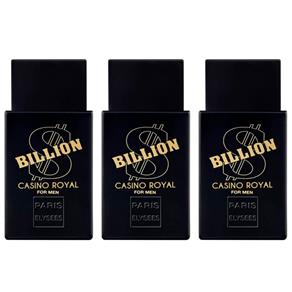 Paris Elysees Billion Casino Royal Perfume 100ml - Kit com 03