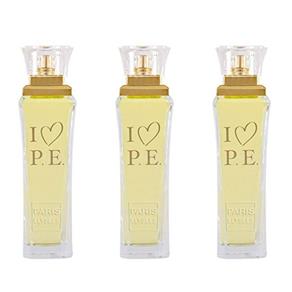 Paris Elysees I Love P. E. Perfume Feminino 100ml - Kit com 03