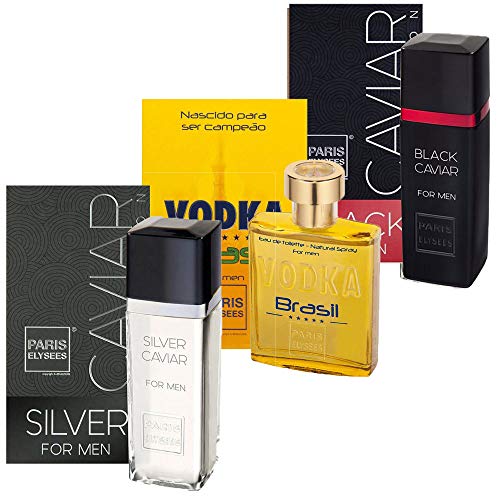 Paris Elysees Kit Perfume - Silver + Black + Vodka Brasil