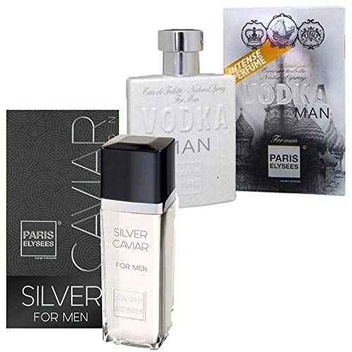 Paris Elysees Kit Perfume Silver Caviar + Vodka Man