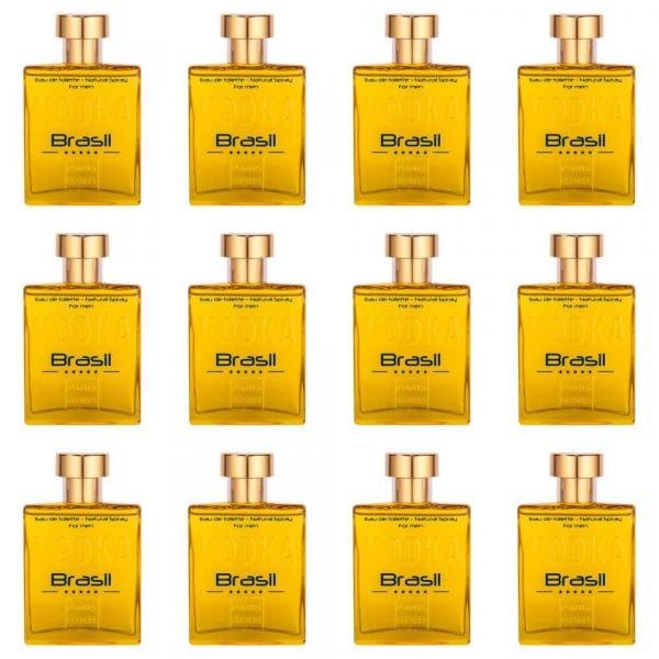 Paris Elysees Vodka Brasil Yellow Perfume 100ml (Kit C/12)