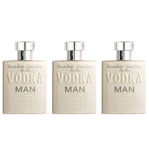 Paris Elysees Vodka Man Perfume Masculino 100ml - Kit com 03